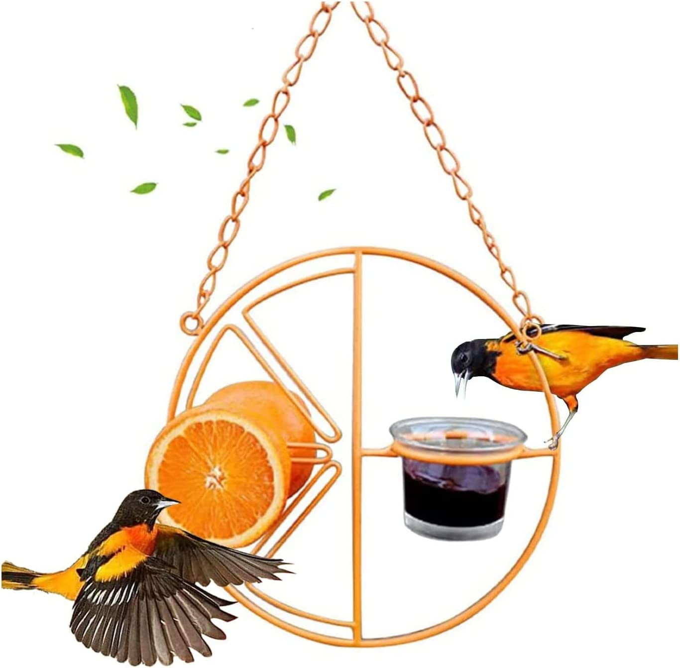 Orange Jelly Bird Feeder For Baltimore Orioles - 6 Inch Hanging Feeder By Cauff