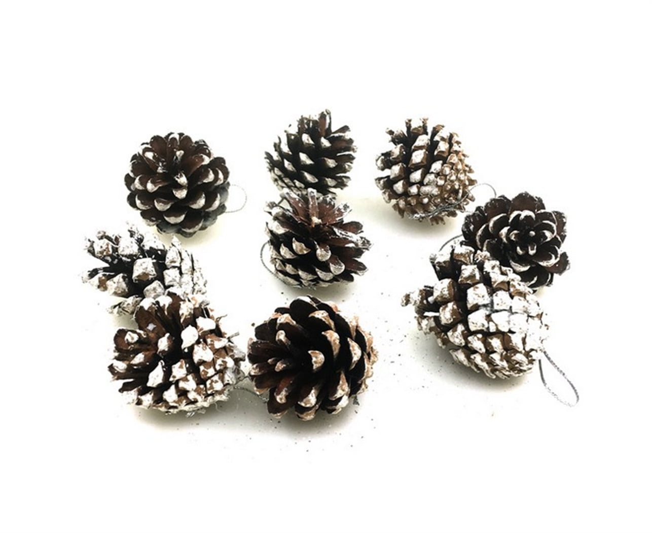 small pine cones (qty 22) with wires for decoration