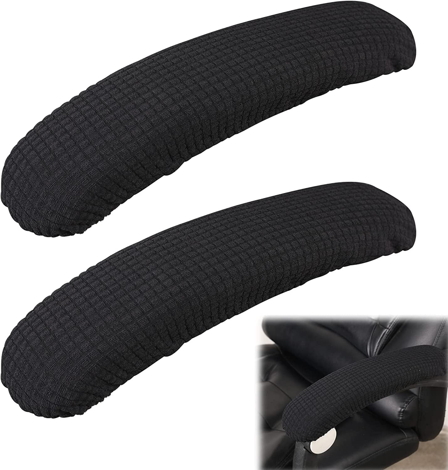 Happon Office Chair Armrest Covers, Stretchable Slipcover 9.8"x4", 2pk