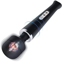 Happon Personal Cordless Wand Massager, Handheld Electric Back Massager Wand with 10 Powerful Vibrations for Deep Full Body Massage and Pain Relief Black