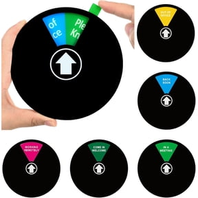 Happon Privacy Sign for Offices 6 inch,Office Door Sign,Do Not Disturb/Come on in/Out of Office/in a Meeting/Back Soon/Working Remotely Sign, 6 Options Privacy Door Sign(Black)