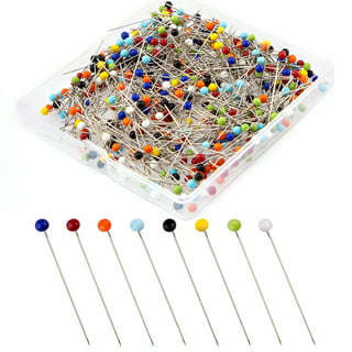 600pcs Sewing Pins Straight Pin for Fabric Pearlized Ball Head Quilting Pins Long 1.5inch Multicolor Corsage Stick Pins for Dressmaker Jewelry DIY