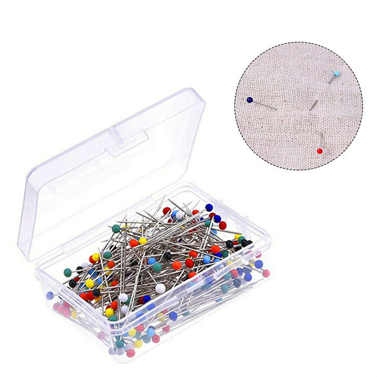 Happon Sewing Pins, Pack of 250 with 3 mm Multicolor Glass Heads, 1.5 inch  Straight Pins with Sharp Pointed Tip for Sewing, Dressmaking, Quilting &  DIY Projects 