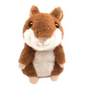 Happon Talking Hamster, 1 Pack Interactive Stuffed Plush Animal Talking Toy Cute Sound Effects with Repeats Your Said Voice, Best Buddy for Kids Gift Age 3+ Brown