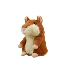 Happon Talking Hamster, 1 Pc Repeats What You Say Plush Animal Toy Electronic Hamster Mouse for Boys, Girls & Baby Gift (Brown)