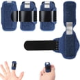 thumbnail image 1 of Happon Toe Splints,4 Pcs Toe Straightener Brace, Overlapping Toe Wrap, Toe Corrector Brace, Adjustable Trigger Finger Splint Foot Accessories for Women Man（Blue）, 1 of 8
