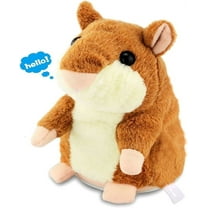 Happon Toys Talking Hamster Repeats What You Say Talking Plush Interactive Toys Repeating Plush Animal Toy, Fun for 2,3 Year Old Kids, Baby, Child, Toddlers (Brown,1PCS)