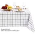 thumbnail image 1 of Happon Waterproof Tablecloth, Checkered Rectangle Oil Spill Proof Table Cloth, Wipeable Table Covers for Dining, Camping, Picnic, Parties - 54x35 Inch, White Checkered, 1 of 7