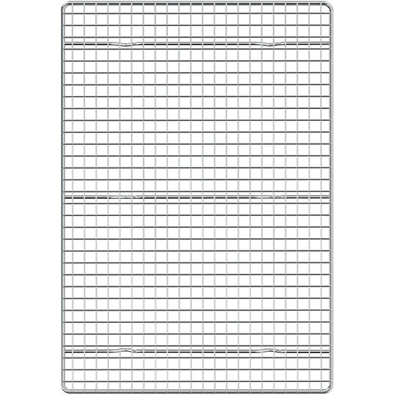 Happon Wire Rack for Baking Sheet, Oven Safe, Stainless Steel Baking Rack for Cookies, Flexible Cooking Rack, 15.3*11.4inch, Easily Fit Large Cooling Rack for Cooking and Baking