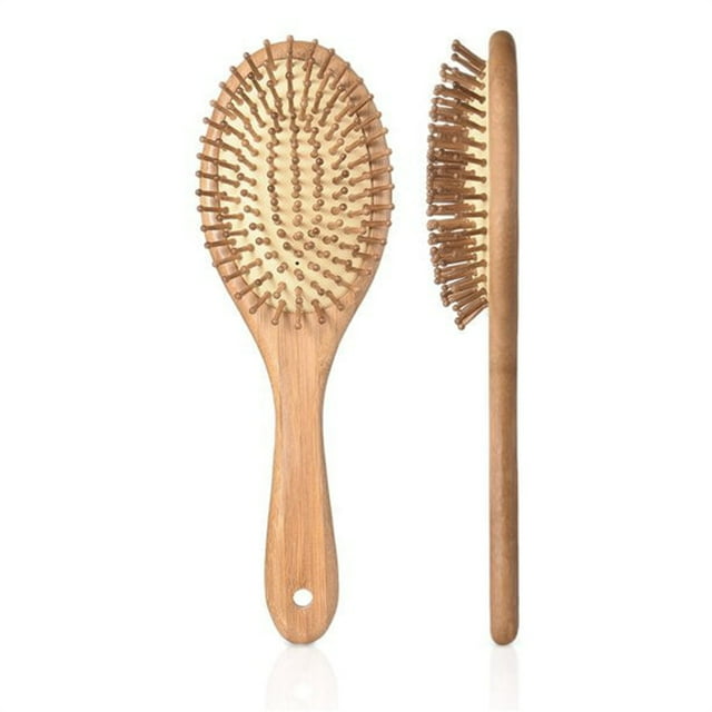 Happon Wooden Bristle Hair Brush Wood Brushes with Wooden Bristles Can