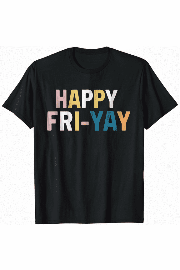 Happpy FRI-YAY Classic Logo T-Shirt Men Women Unisex Retro Graphic Tee