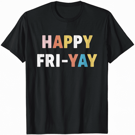 Happpy FRI-YAY Classic Logo T-Shirt Men Women Unisex Retro Graphic Tee