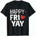 thumbnail image 1 of Happpy FRI-YAY Vintage Logo Tee Shirt Men Women Unisex Retro Graphic T-Shirt, 1 of 5