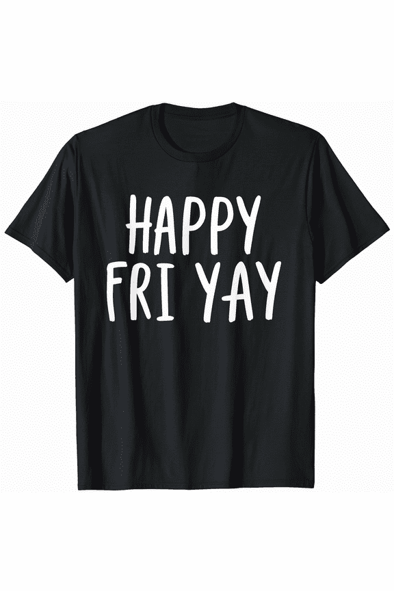 Happpy FRI-YAY Vintage Logo Tee Shirt Men Women Unisex Retro Graphic T-Shirt