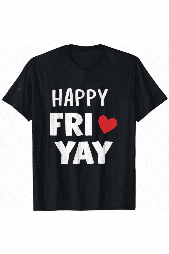 Happpy FRI-YAY Vintage Logo Tee Shirt Men Women Unisex Retro Graphic T-Shirt