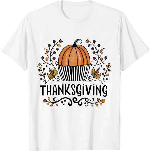 Happpy Thanksgiving Day Autumn Fall Maple Leaves Thankful T-Shirt