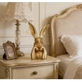 thumbnail image 1 of Basysin 2026 New Easter 13.6 Inch Gold Resin Bunny Table Decor,Bunny Decorations,Thinking Bunny Figurine for Home Table Centerpieces Golden Cute Rabbit Statue,for Living Room Farmhouse Gift, 1 of 7