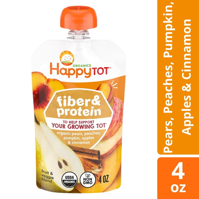 Happt Tot Organics Stage 4 Baby Food Pouch, Gluten Free, Vegan Snack ...