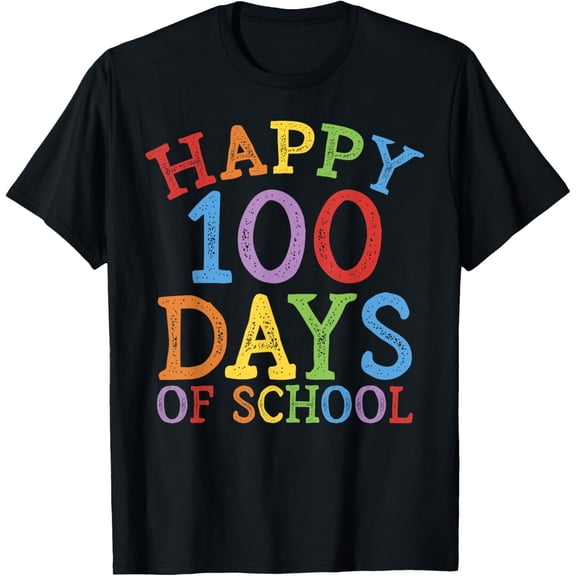 Happy 100 Days Of School Shirt 100th Day Costume Teacher T-Shirt mens t shirt，black，women，funny，misfits，men，journey