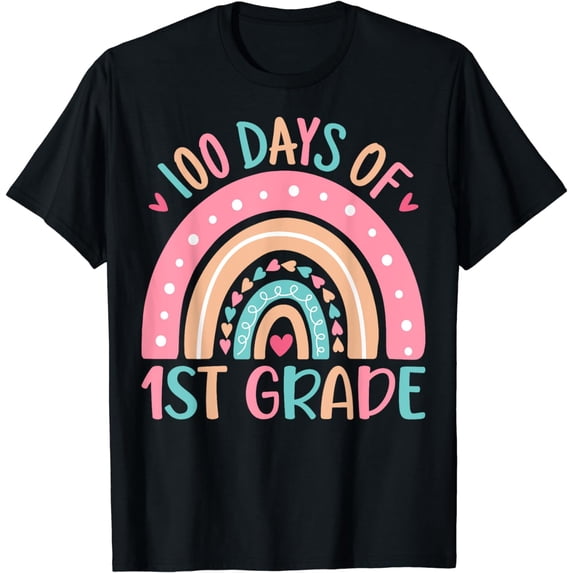 Happy 100 Days of 1st Grade Teacher Kids 100th Day of School T-Shirt