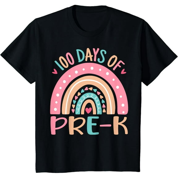 Happy 100 Days of PRE K Teacher Kids 100th Day of School T-Shirt