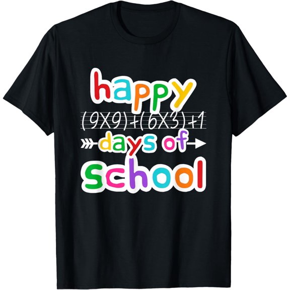 Happy 100 Days of School Math Formula Teacher Student Adult T-shirt
