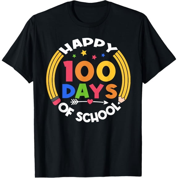 Happy 100 Days of School Pencil Adult T-shirt