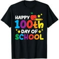 thumbnail image 1 of Happy 100th Day Of School Apple Pencil 100 Days Teacher Gift T-Shirt, 1 of 5