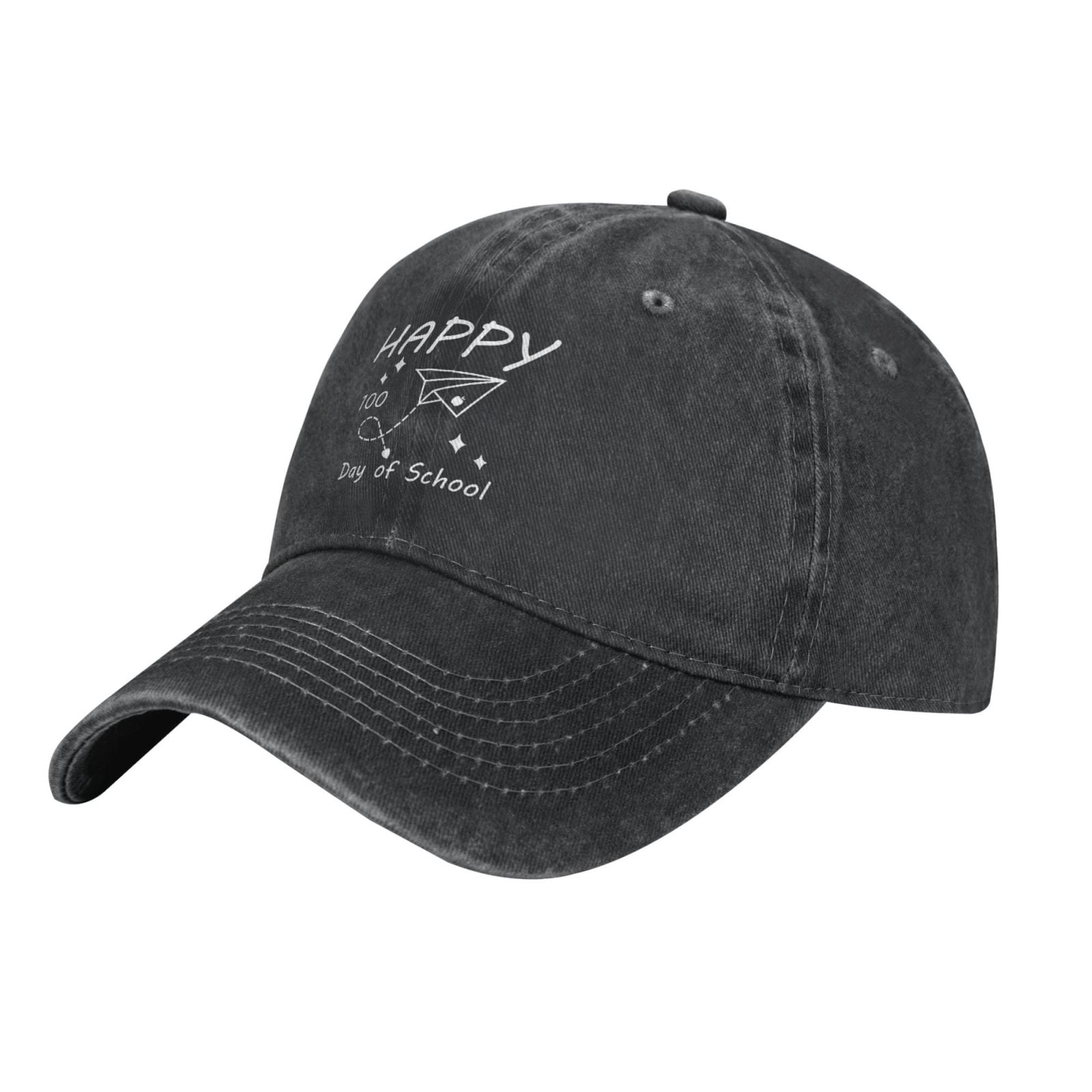 WOAIXIA Dog Lover Baseball Cap - 'Fetch These' Flock Print, Washed Cotton Adjustable Hat (Black, One Size) - View #5