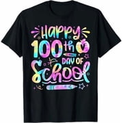 Happy 100th Day Of School Tie Dye Rainbow T-Shirt