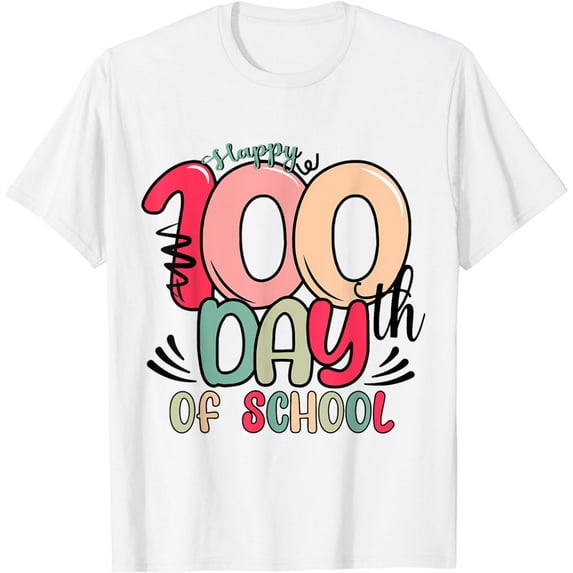 Happy 100th Day of School 100 Days of School Teacher Student T-Shirt