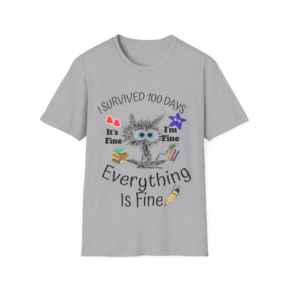 Happy 100th Day of School Funny Cat 100 Days Of School Art