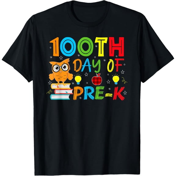 Happy 100th Day of School Pre-K Adult T-shirt