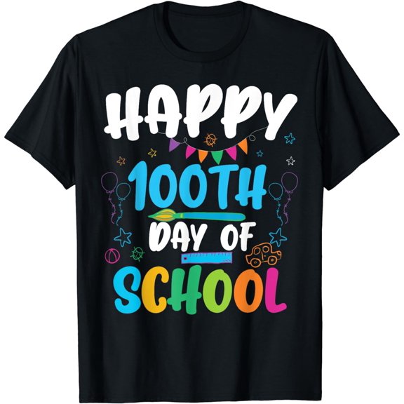 Happy 100th Day of School Shirt for Teacher or Child T-Shirt