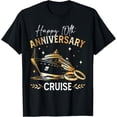 thumbnail image 1 of Happy 10th Anniversary Cruise Wedding Matching Gifts T-ShirtMen's and women's gift, black and white T-shirt, size: Extra large S-4XL, 1 of 4