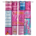 thumbnail image 1 of Happy 10th Birthday Blackout Curtains for Bedroom, Pink Bows Balloons Cakes Polka Dot Thermal Insulated Kitchen Drapes with Grommets, Light Blocking Window Treatment, 2 Panels 42" x 63", 1 of 7