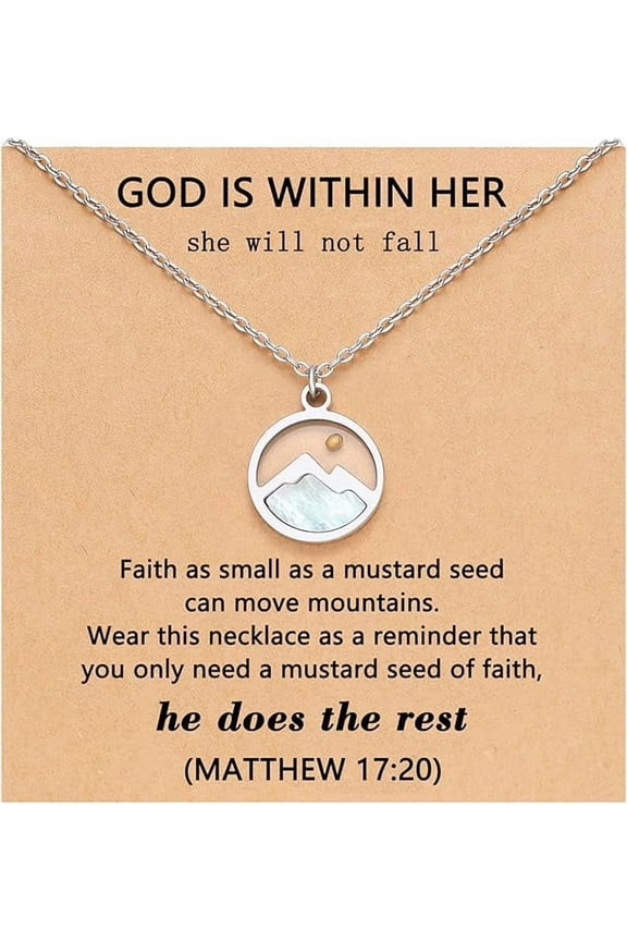 Happy 11th 13th 14th 16th Birthday Gifts Gold Moving Mountains Mustard Seed Necklace for Women