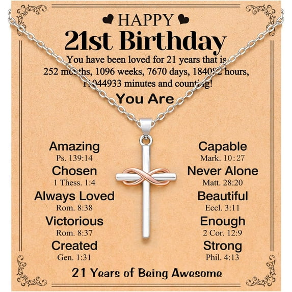 Happy 13th/14th/16th/18th/21st Birthday Gifts for Her, 13/14/16/18/21 Year Old Birthday Gift Ideas Necklace