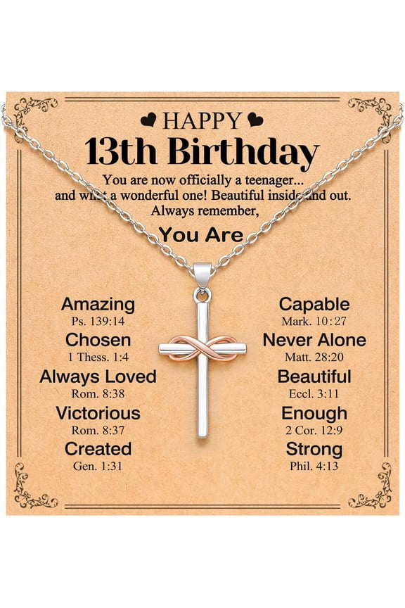 Happy 13th/14th/16th/18th/21st Birthday Gifts for Her, 13/14/16/18/21 Year Old Birthday Gift Ideas Necklace