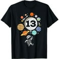 thumbnail image 1 of Happy 13th Birthday Astronaut Lover 13 Years Old Outerspace T-Shirt, 1 of 5