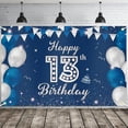 thumbnail image 1 of Happy 13th Birthday Banner,  Happy Birthday Party Decorations, Birthday Supplies Backdrop Décor, 5.9 X 3.6 Ft, 1 of 6