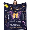 thumbnail image 1 of Happy 13th Birthday Gifts for Girls Throw Blanket 60"X 50", Birthday Gifts for 13 Year Old Girls, Teen Girl Gifts 13 Year Old, 13 Yr Old Birthday Gift Ideas, Birthday Present for Girls Age 13, 1 of 5