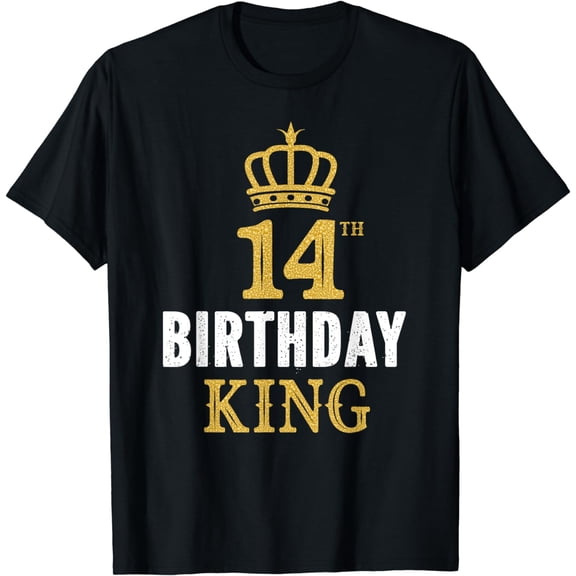 Happy 14th Birthday King 14 Years Old Party Ideas For Boys T-Shirt
