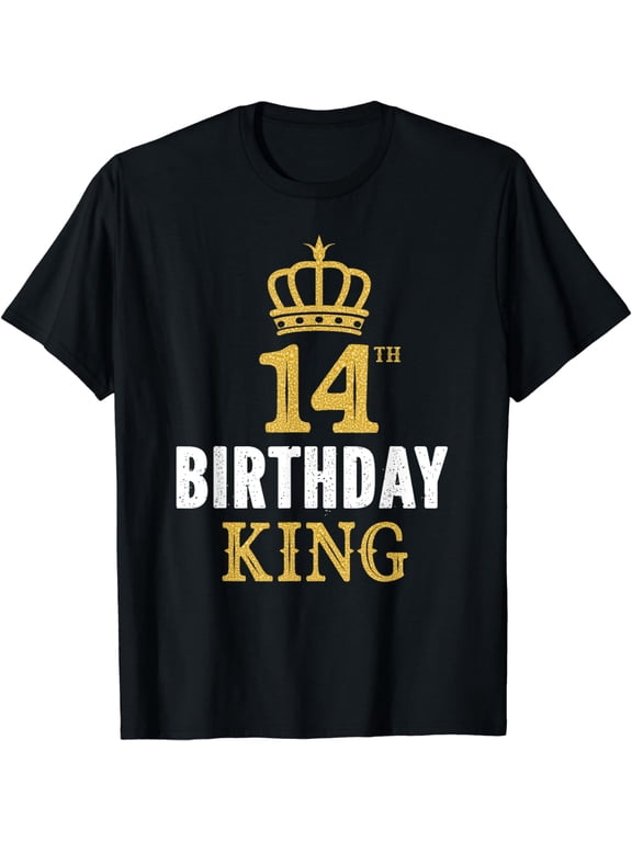 Happy 14th Birthday King 14 Years Old Party Ideas For Boys T-Shirt