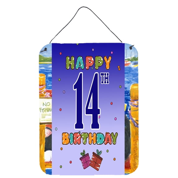 Happy 14th Birthday Wall or Door Hanging Prints