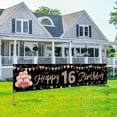 thumbnail image 1 of Happy 16th Birthday Banner Decorations for Girls, Rose Gold Sweet 16 Birthday Party Supplies, Funny Sixteen Birthday Yard Sign Decor for Outdoor, 1 of 7