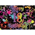 thumbnail image 1 of Happy 18th Birthday Banner Backdrop 18 & Fabulous Heels Birthday rations Party Supplies for Purple, 1 of 6