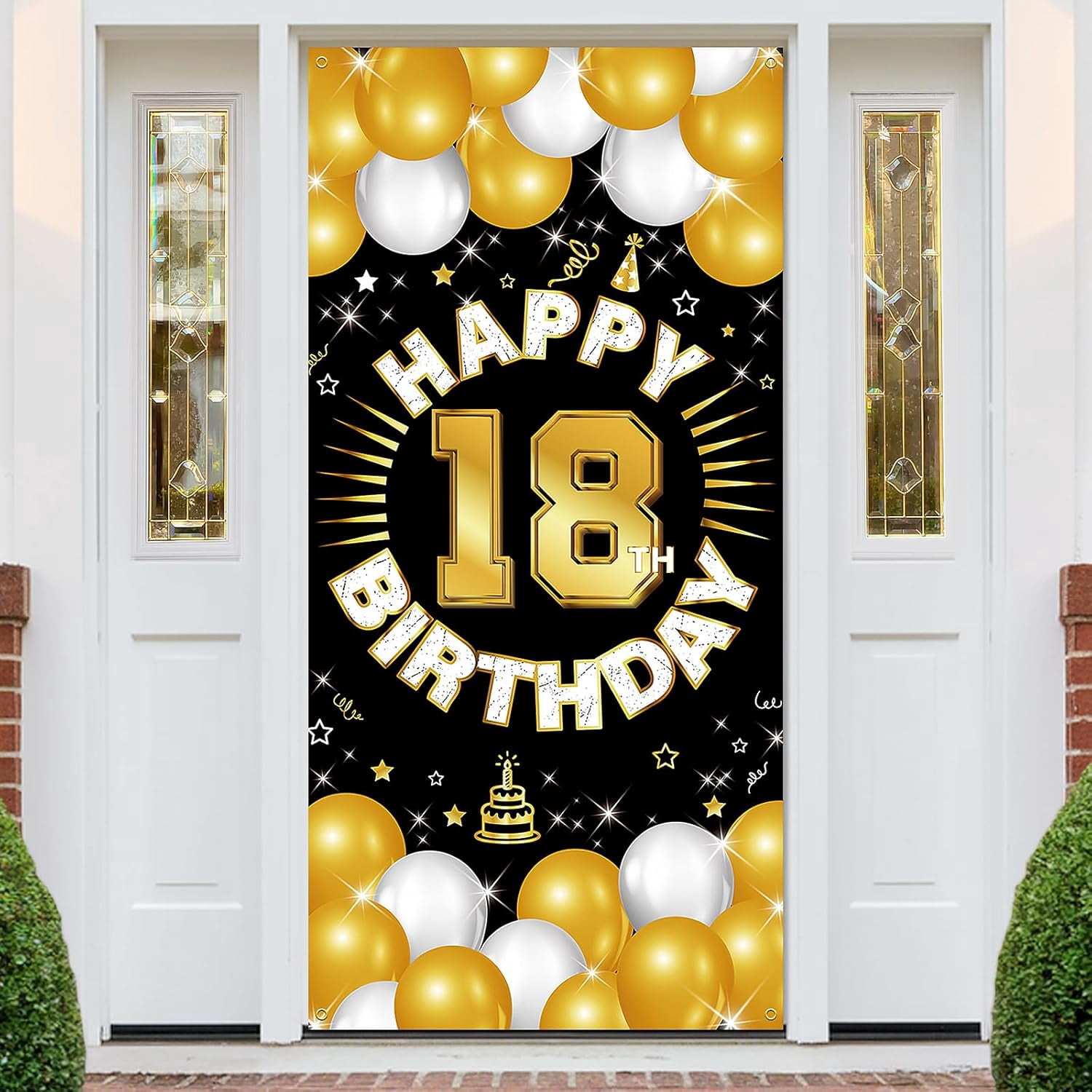 Happy 18th Birthday Decorations for Boys & Girls, Men & Women, Fabric ...