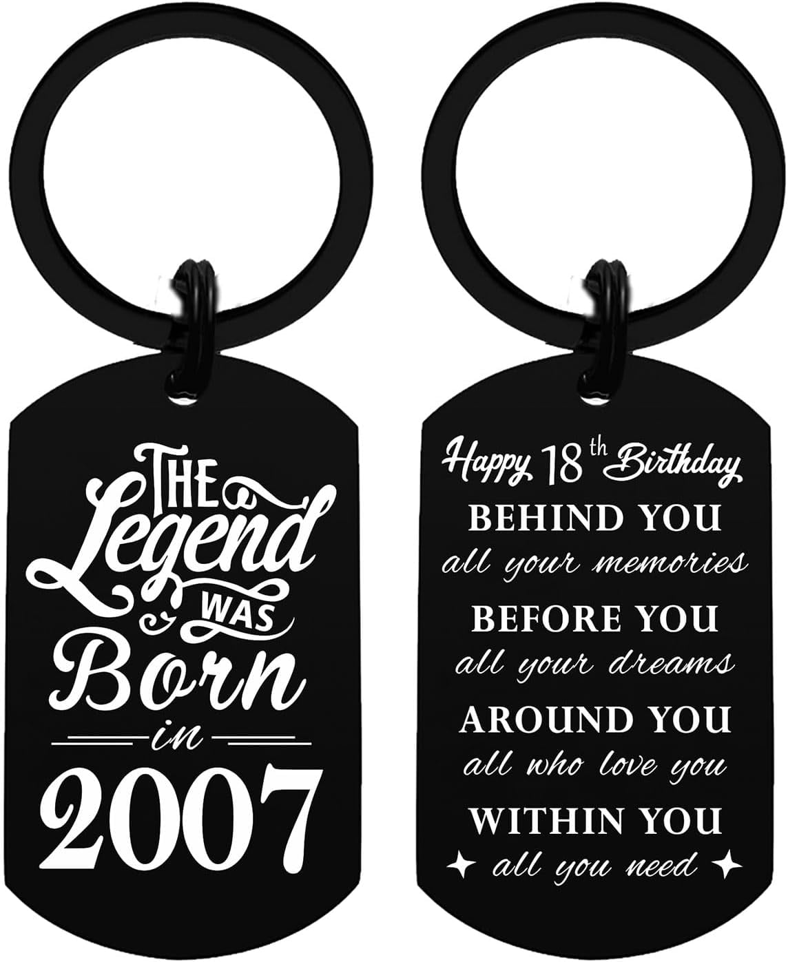 Happy 18th Birthday Gifts Him Her, 18 Years Old Bday Keychain, 18th ...