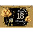 Happy 18th Birthday Photography Background Gold Pink Balloon Bar